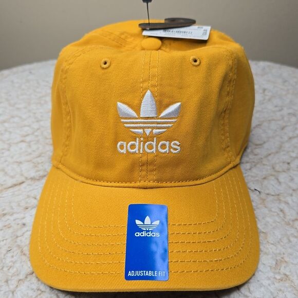 NWT Adidas Relaxed Strap-Back Hat Color Preloved Yellow OS - Picture 1 of 7